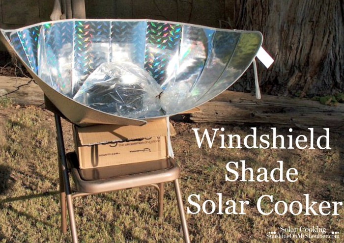 windshield shade solar cooker