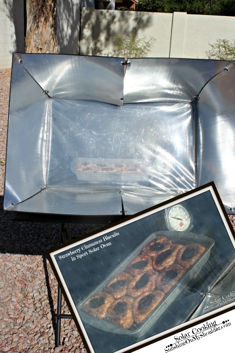 Strawberry Cinnamon Biscuits baked in a Solar Oven