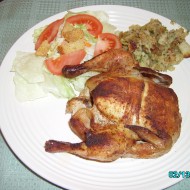 Solar Baked Cornish Hens