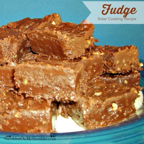 Chocolate Fudge cooked in a solar oven