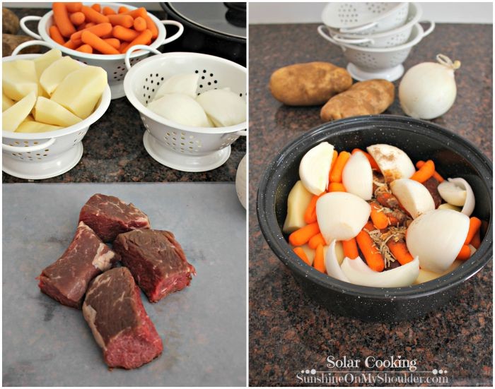 Pot Roast cooked in a solar oven