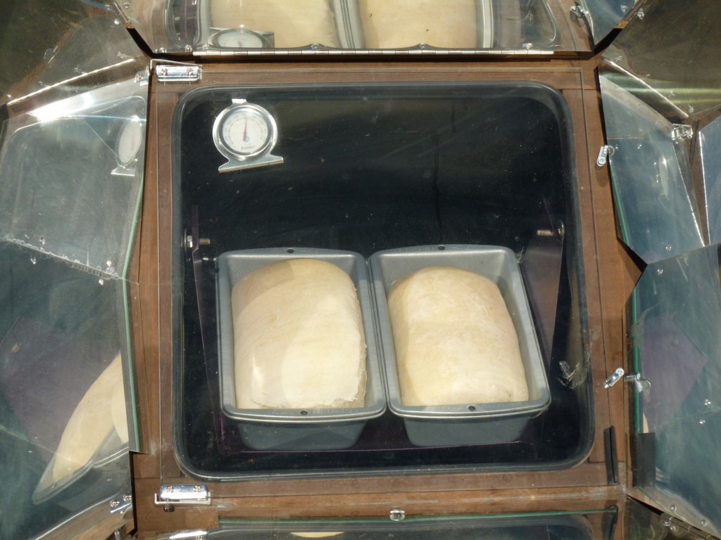 Bread baking in the GSO solar oven