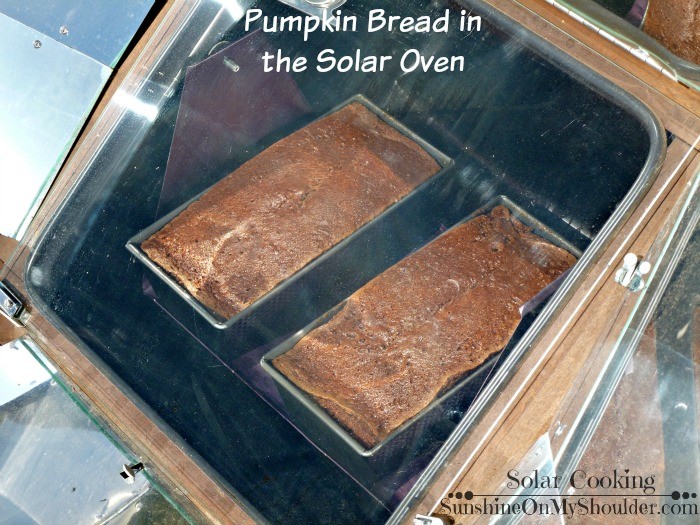 Pumpkin Bread in a solar oven