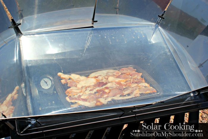 Solar baked bacon