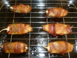 Bacon wrapped Chorizo Jalapeno Poppers