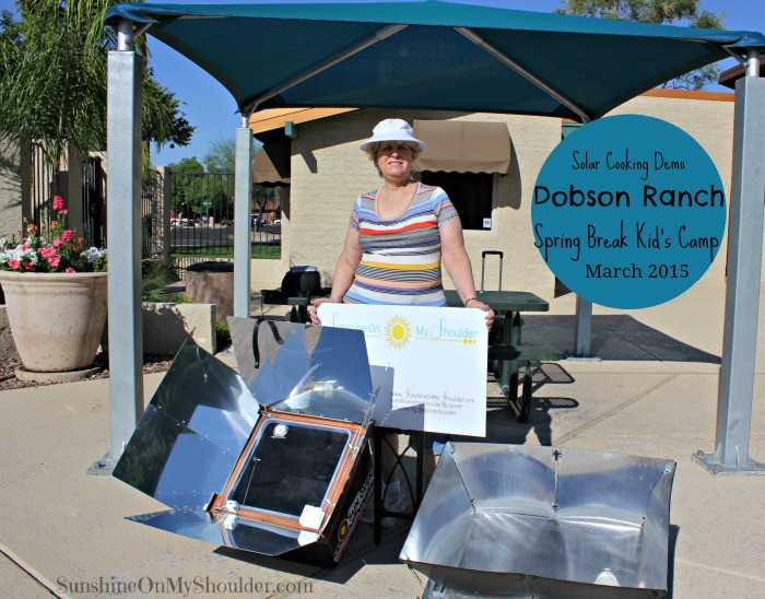 Solar cooking demo at Dobson Ranch Kids Camp