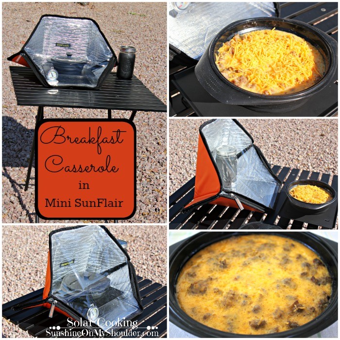 Breakfast casserole is a solar cooking recipe