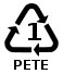 PET recycle code 1 symbol