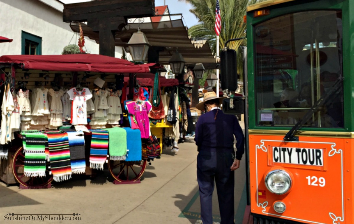 Old Town Trolley Stop in San Diego