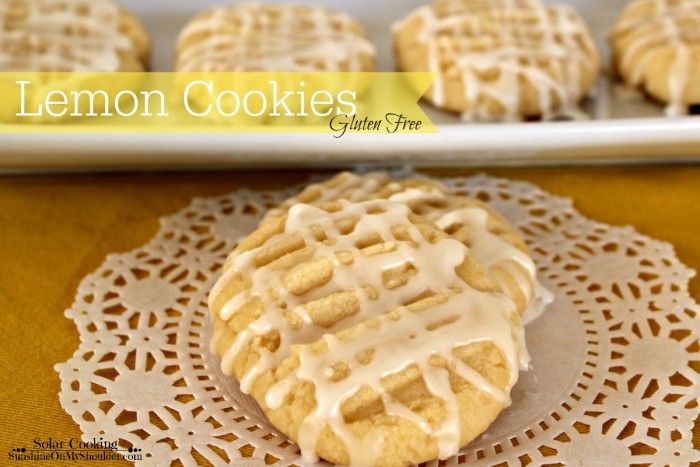 Gluten Free Lemon Cookies baked in a solar oven