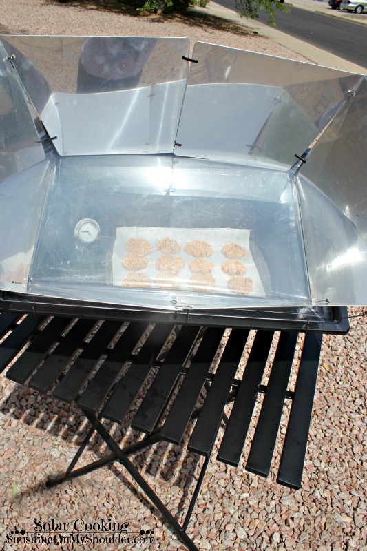 Gluten Free Lemon Cookies baked in a solar oven