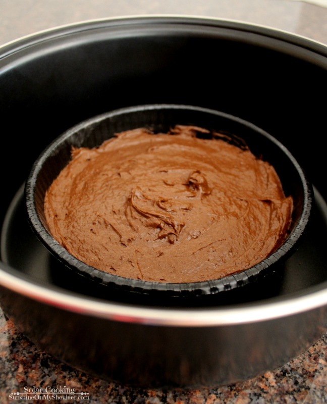 Chocolate Cake baked in a solar cooker