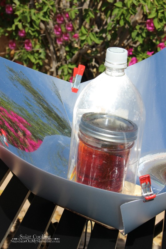 Hot tea made in a solar cooker