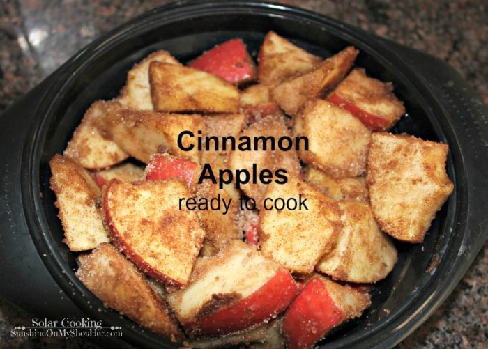 Cinnamon Apple recipe for solar cooking