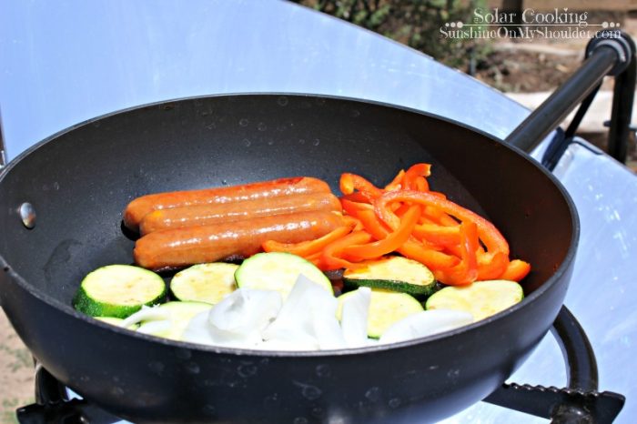 Grilled Chicken Sausage solar cooking recipe