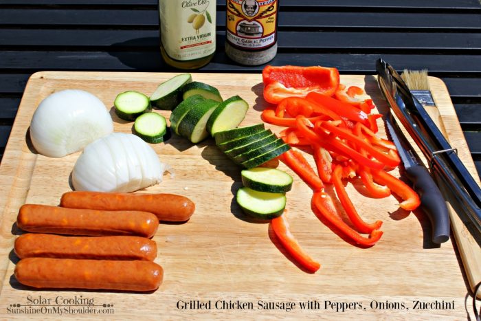 Grilled Chicken Sausage solar cooking recipe