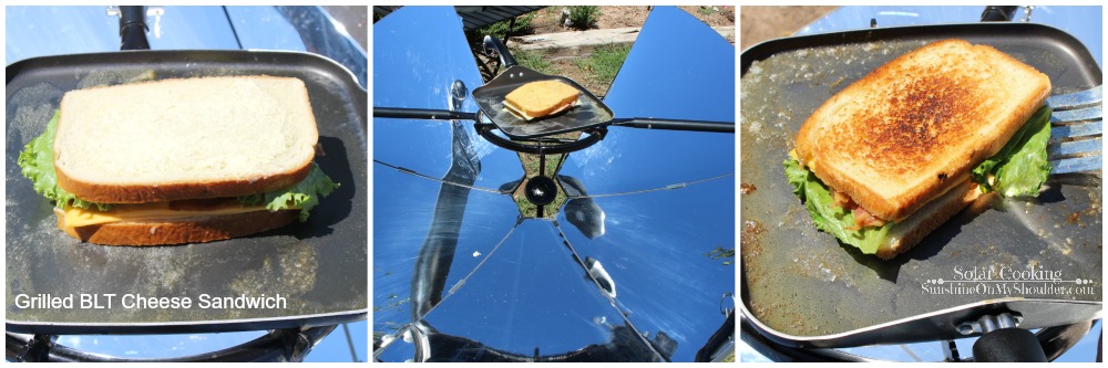 BLT Grilled Cheese Sandwich solar cooking recipe