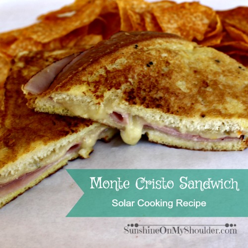 Monte Cristo Sandwich cooked on a Solsource Solar Grill