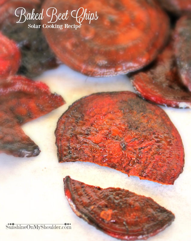 Baked Beet Chips Recipe for Solar Oven Cooking