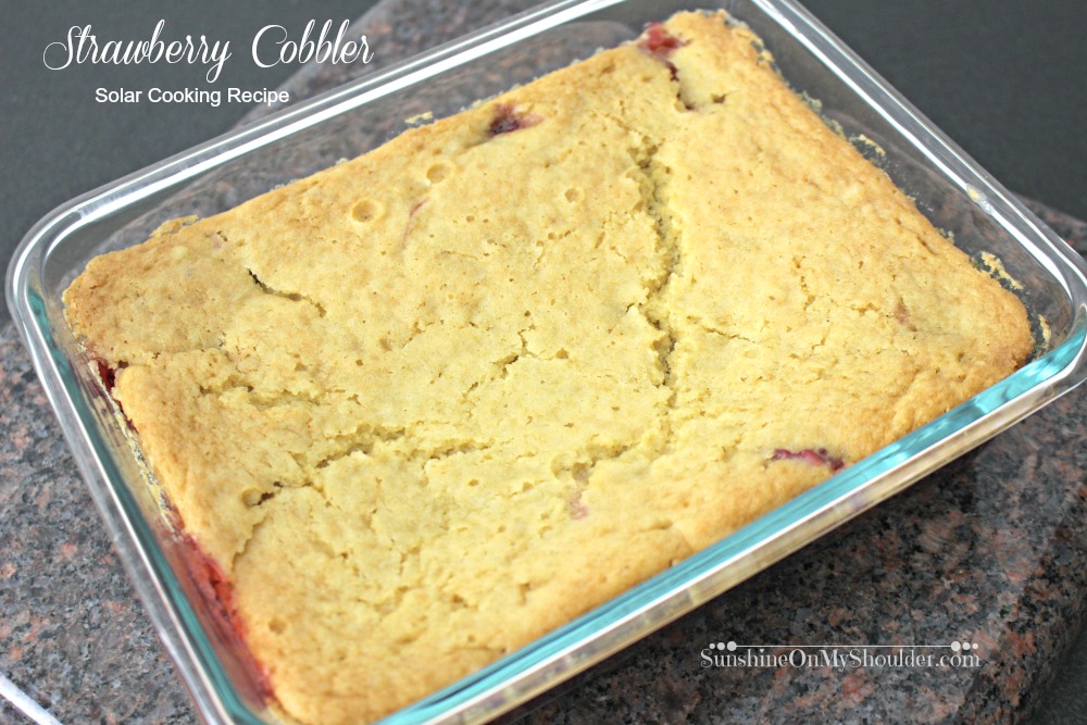 Strawberry Cobbler Baked in a Solar Oven